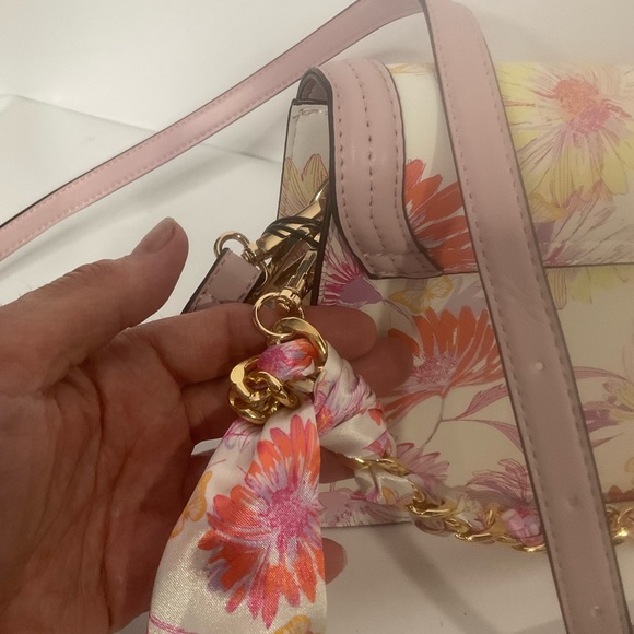Aldo Butterfly & Floral Pink White Women's Shoulder Bag - Picture 12 of 16